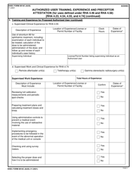 DHEC Form 0814C (AUS) Authorized User Training, Experience and Preceptor Attestation (For Uses Defined Under Rha 4.46 and Rha 4.58) (Rha 4.23, 4.54, 4.55, and 4.74) - South Carolina, Page 3