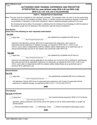 DHEC Form 0814C (AUS) Authorized User Training, Experience and Preceptor Attestation (For Uses Defined Under Rha 4.46 and Rha 4.58) (Rha 4.23, 4.54, 4.55, and 4.74) - South Carolina, Page 5