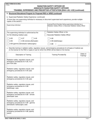 DHEC Form 0814D (RSO) Radiation Safety Officer or Associate Radiation Safety Officer Training, Experience and Preceptor Attestation (Rha 4.20, 4.23) - South Carolina, Page 4