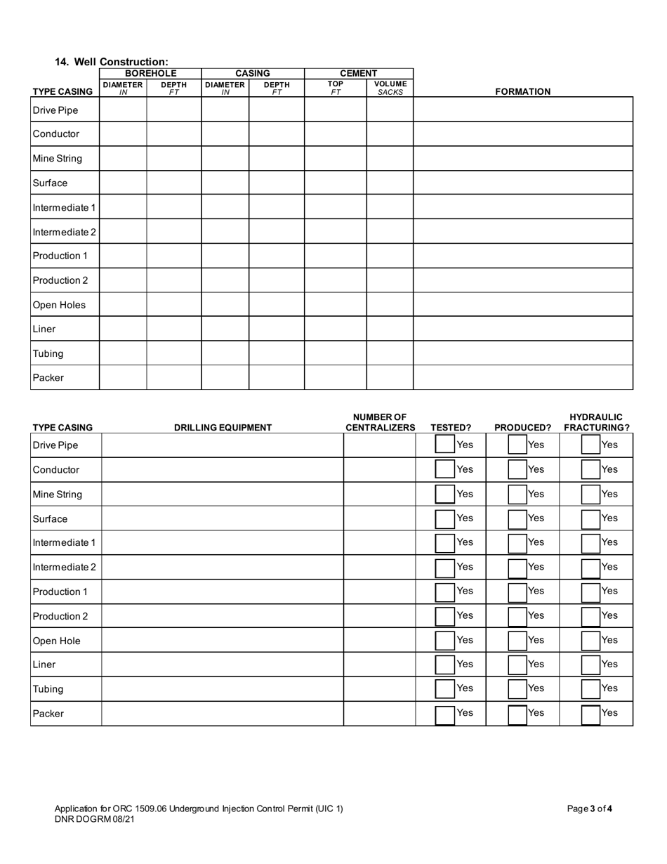 Form UIC1 - Fill Out, Sign Online and Download Fillable PDF, Ohio ...