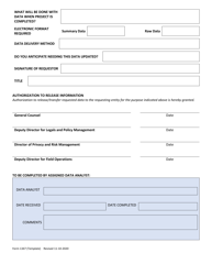 Form 1347 Request for Data - South Carolina, Page 2