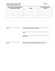 Crow Creek Sioux Tribe Compliance Plan - South Dakota, Page 8