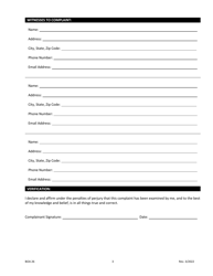 Form BOA26 Record of Complaint - South Dakota, Page 3