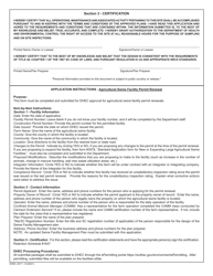 DHEC Form 2517 Standard Application Form for Agricultural Swine Facility Permit Renewals - South Carolina, Page 2