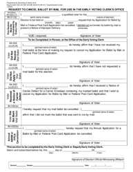 Form 6-6 Request to Cancel Ballot by Mail for Use in the Early Voting Clerk's Office - Texas