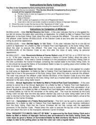 Formulario 6-6 Solicitud Para Cancelar La Boleta Por Correo Para Uso En La Oficina Del Secretario De Votacion Adelantada - Texas (Spanish), Page 2