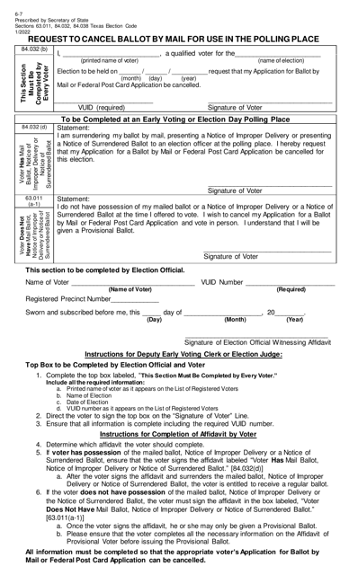 Form 6-7  Printable Pdf