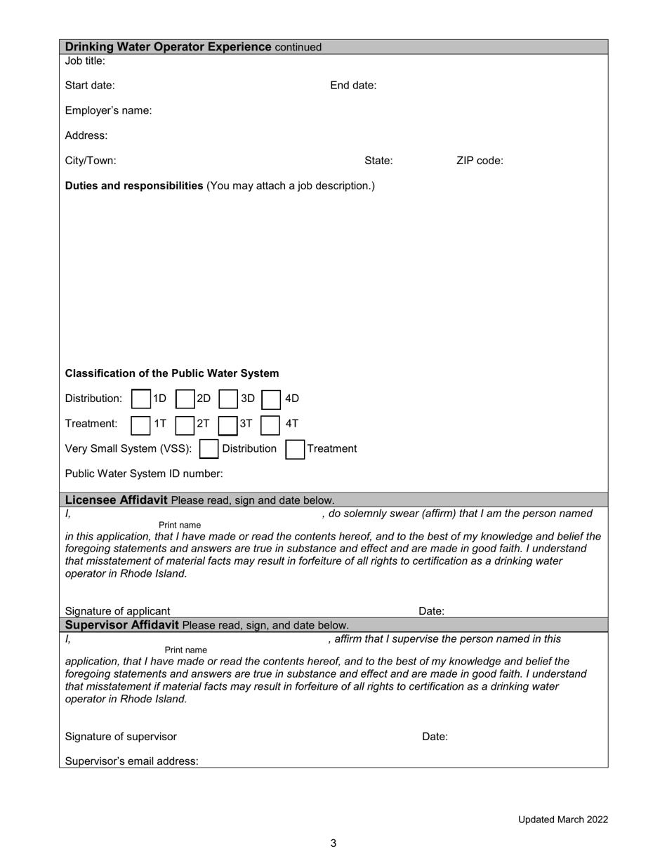 Upgrade Request - Operator-In-training (Oit) to Full Certification - Rhode Island, Page 3