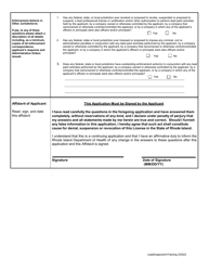 Application for Lead Inspector-In-training - Rhode Island, Page 4