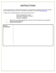 Application for Lead Contractor - Rhode Island, Page 2