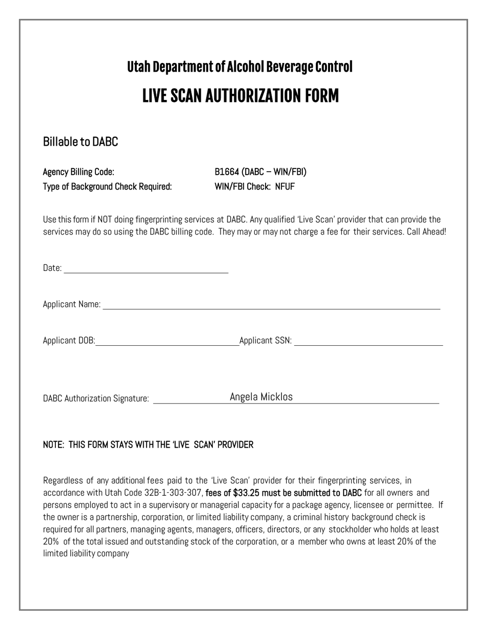 Dabc Licensee  Manager Background Check Informed Consent and Waiver - Utah, Page 4