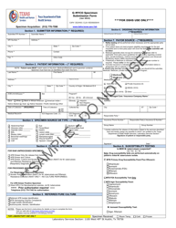 Document preview: Form G-MYCO Mycobacteriology/Mycology Specimen Submission Form - Sample - Texas