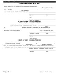 Form VS-271 (VS-271.1) Application for Disinterment Permit - Texas, Page 4