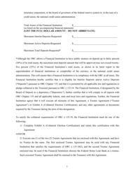 Application and Agreement for Deposit of Public Funds - Ohio, Page 3
