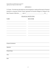Federal Home Loan Bank Trustee Agreement for Securities Pledged as Collateral to the State Treasurer of Ohio - Ohio, Page 13