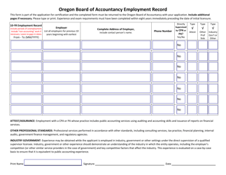 CPA Reciprocity Application for CPA Certificate and Permit to Practice Public Accounting - Oregon, Page 3