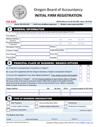 Initial Firm Registration - Oregon, Page 4
