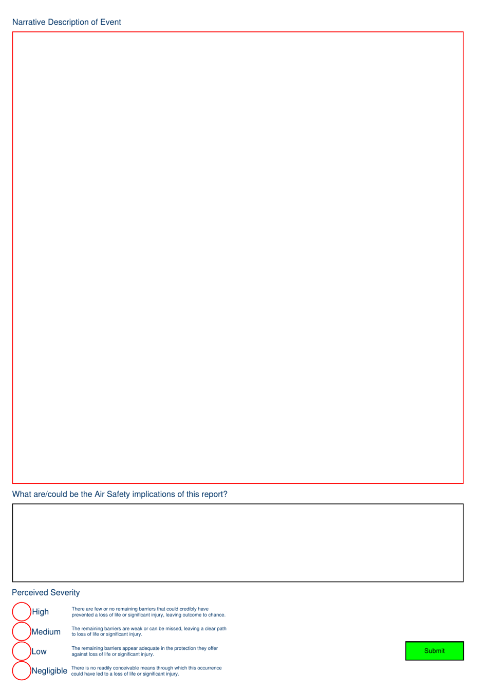 Defence Air Safety Occurrence Report - Reporters Section - United Kingdom, Page 3