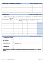 Form SRG1105H Helicopter - Application for Part-Fcl Private Pilot Licence and Light Aircraft Pilot Licence - United Kingdom, Page 2