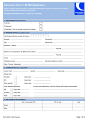 Document preview: Instructor Form 1 (SRG1132B) Slmg Application - United Kingdom