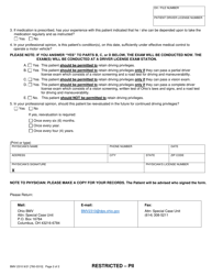 Form BMV2310 Request for Statement of Physician - Ohio, Page 2