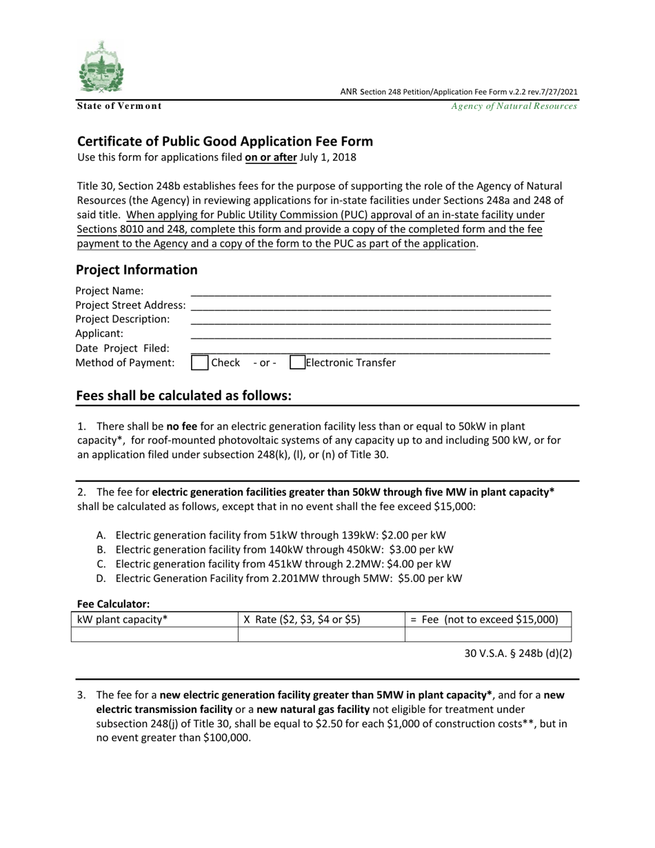 vermont-certificate-of-public-good-application-fee-form-fill-out