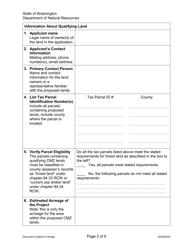 Application Form for Qualifying Channel Migration Zone Lands - Rivers and Habitat Open Space Program - Washington, Page 2