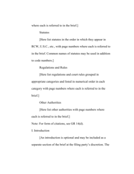 RAP Form 6 Brief of Appellant - Washington, Page 3