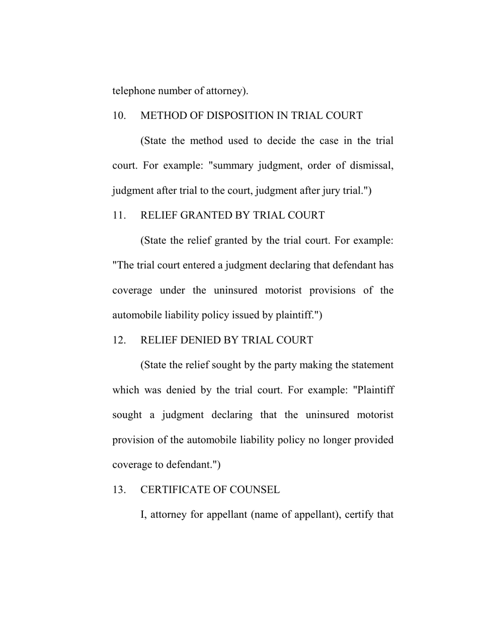 RAP Form 21 Civil Appeal Statement - Washington, Page 4