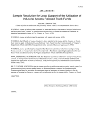 Industrial Access Railroad Tracks Program Application - Virginia, Page 4