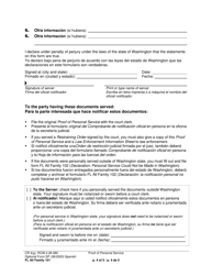Form FL All Family101 Proof of Personal Service - Washington (English/Spanish), Page 4