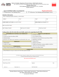 Dc Public Health Laboratory Labonline User Agreement and Client Request Form - Washington, D.C., Page 2