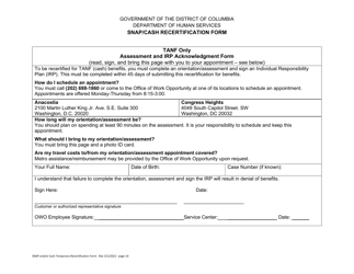 Snap/Cash Recertification Form - Washington, D.C., Page 14