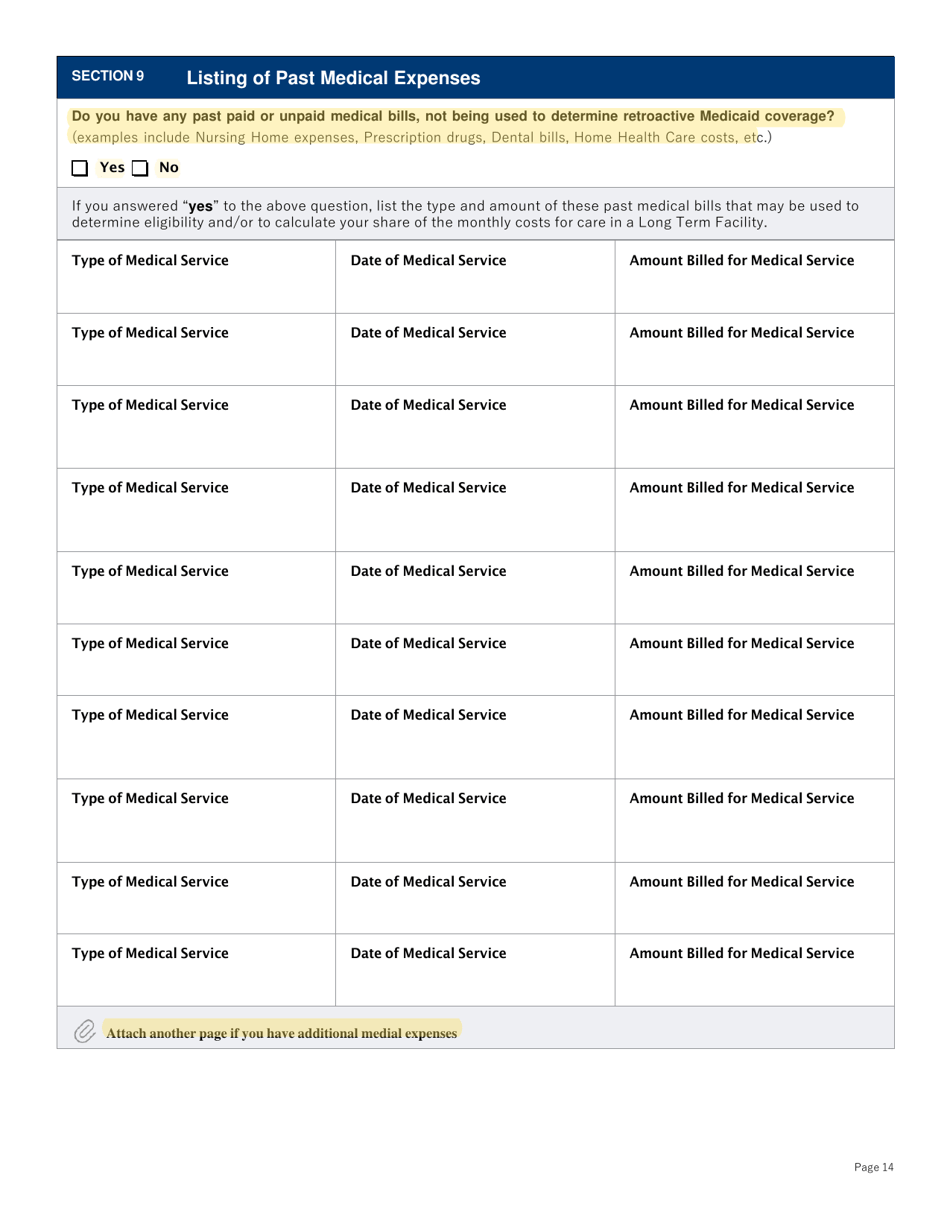 Supplemental Form for Long Term Care Benefits - Washington, D.C., Page 14