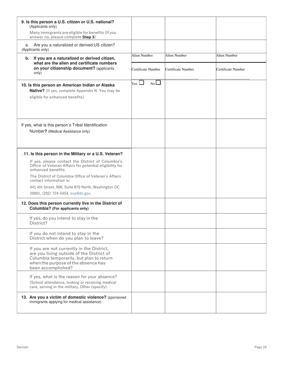 Conversion Change Report Form - Washington, D.C., Page 10