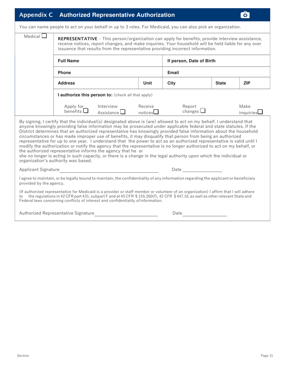 Conversion Change Report Form - Washington, D.C., Page 31