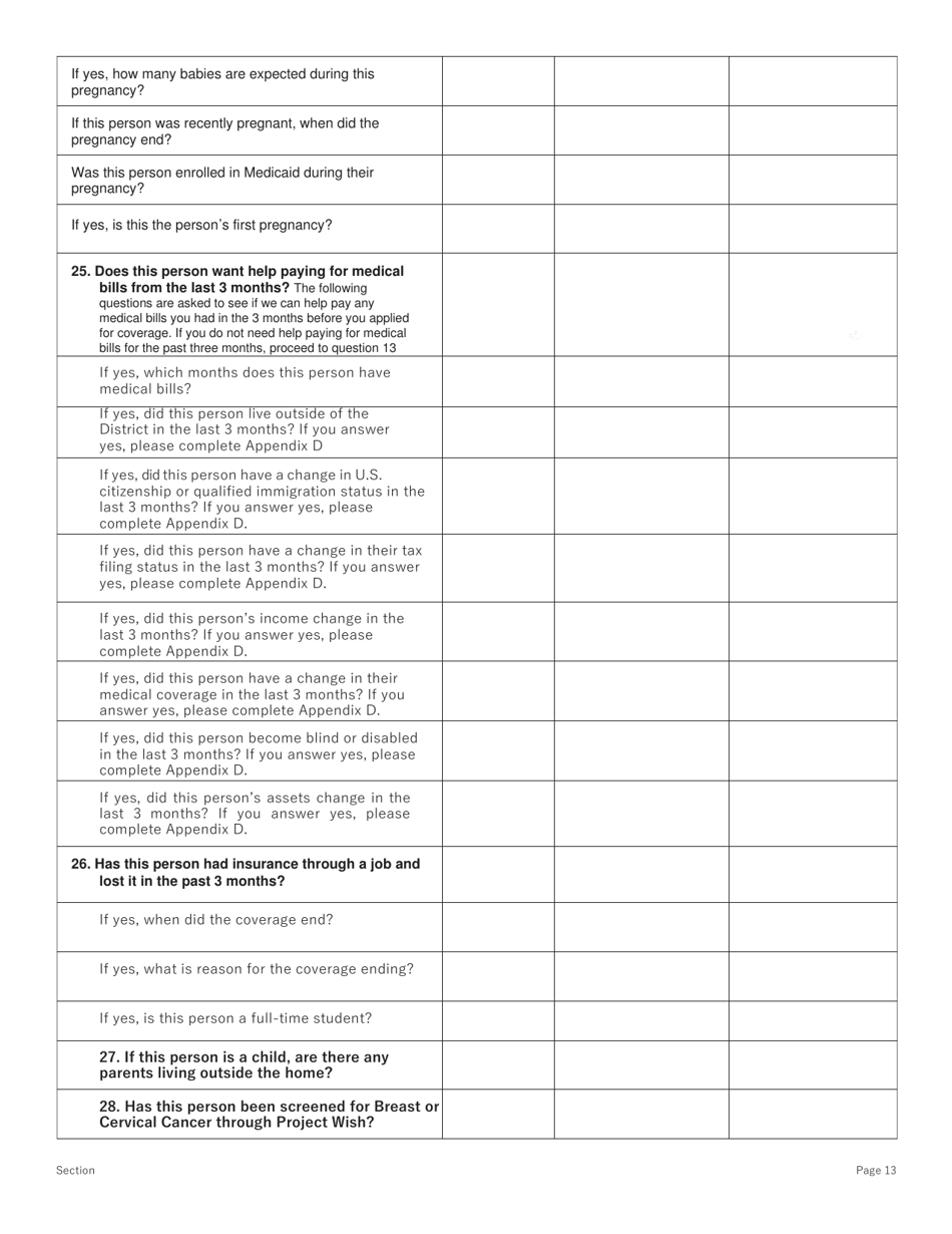 Conversion Renewal Form - Washington, D.C., Page 13