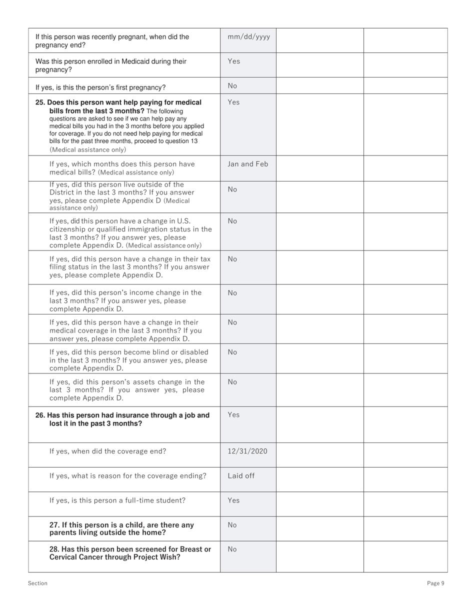 Conversion Renewal Form - Washington, D.C., Page 9