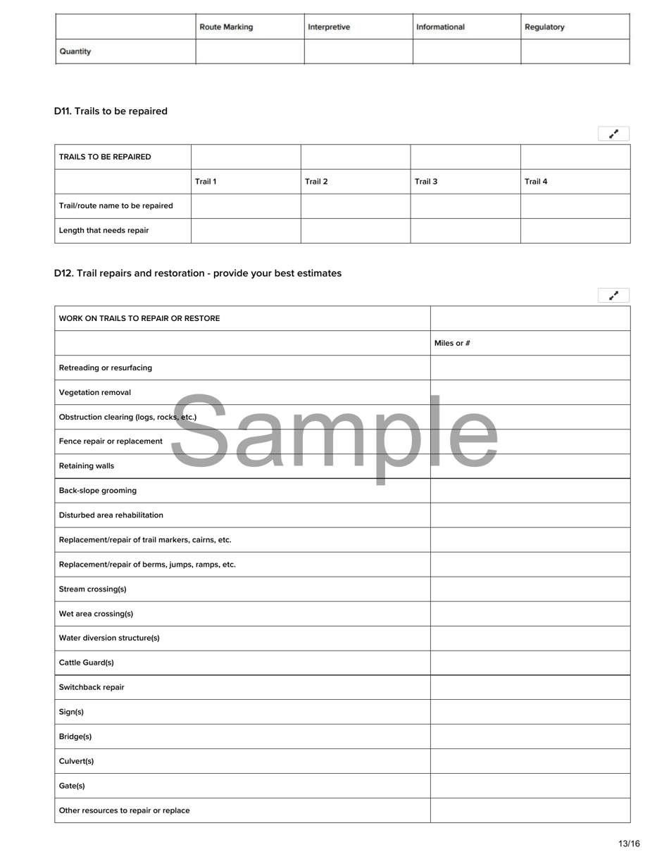 Non-motorized Trail Grant Application - Recreational Trails Program (Rtp) - Sample - Utah, Page 13