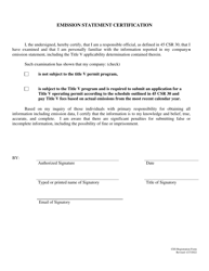 Certified Emissions Statement (Ces) Registration Form - West Virginia, Page 4