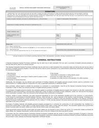 Form CST-286 West Virginia Consumer Sales and Use Tax Special Contractors Exempt Purchases Certificate - West Virginia, Page 2