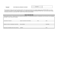 Form WV/SEV-400C West Virginia Coal Severance Tax Estimate - West Virginia, Page 2