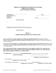 Respuesta a Demanda De Divorcio Absoluto - Washington, D.C. (Spanish), Page 4