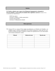 Respuesta Impugnatoria a La Demanda De Divorcio Absoluto Y Reconvencion - Washington, D.C. (Spanish), Page 5
