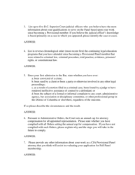 Application of Cja Provisional Attorney for Full Panel Membership - Washington, D.C., Page 2