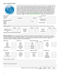 Document preview: Level 1 Survey Data Sheet - West Virginia