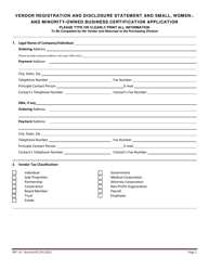 Form WV-1A Vendor Registration and Disclosure Statement and Small, Women-, and Minority-Owned Business Certification Application - West Virginia, Page 2