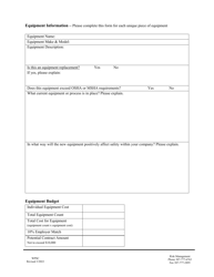 Application for Equipment - Workplace Safety Contracts - Safety Improvement Fund - Wyoming, Page 3