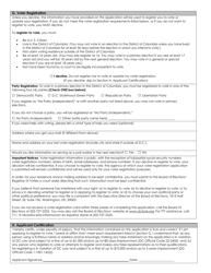 Dc Driver License or Identification Card Application - Washington, D.C., Page 2