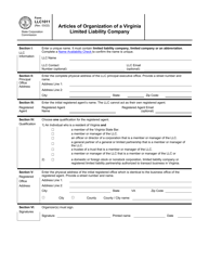 Form LLC1011 Articles of Organization of a Virginia Limited Liability Company - Virginia, Page 2